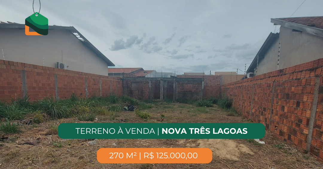 Terreno à venda no Nova Três Lagoas: 