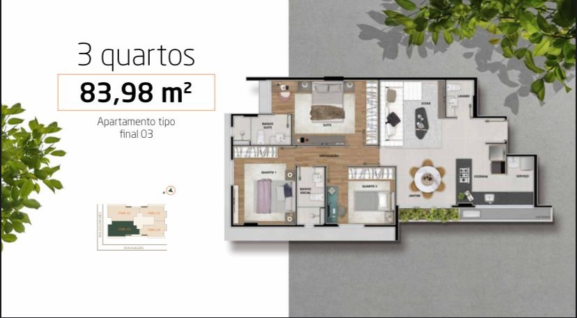 Apartamento à venda no Funcionários: 