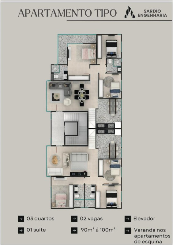 Apartamento à venda no Cabral : 