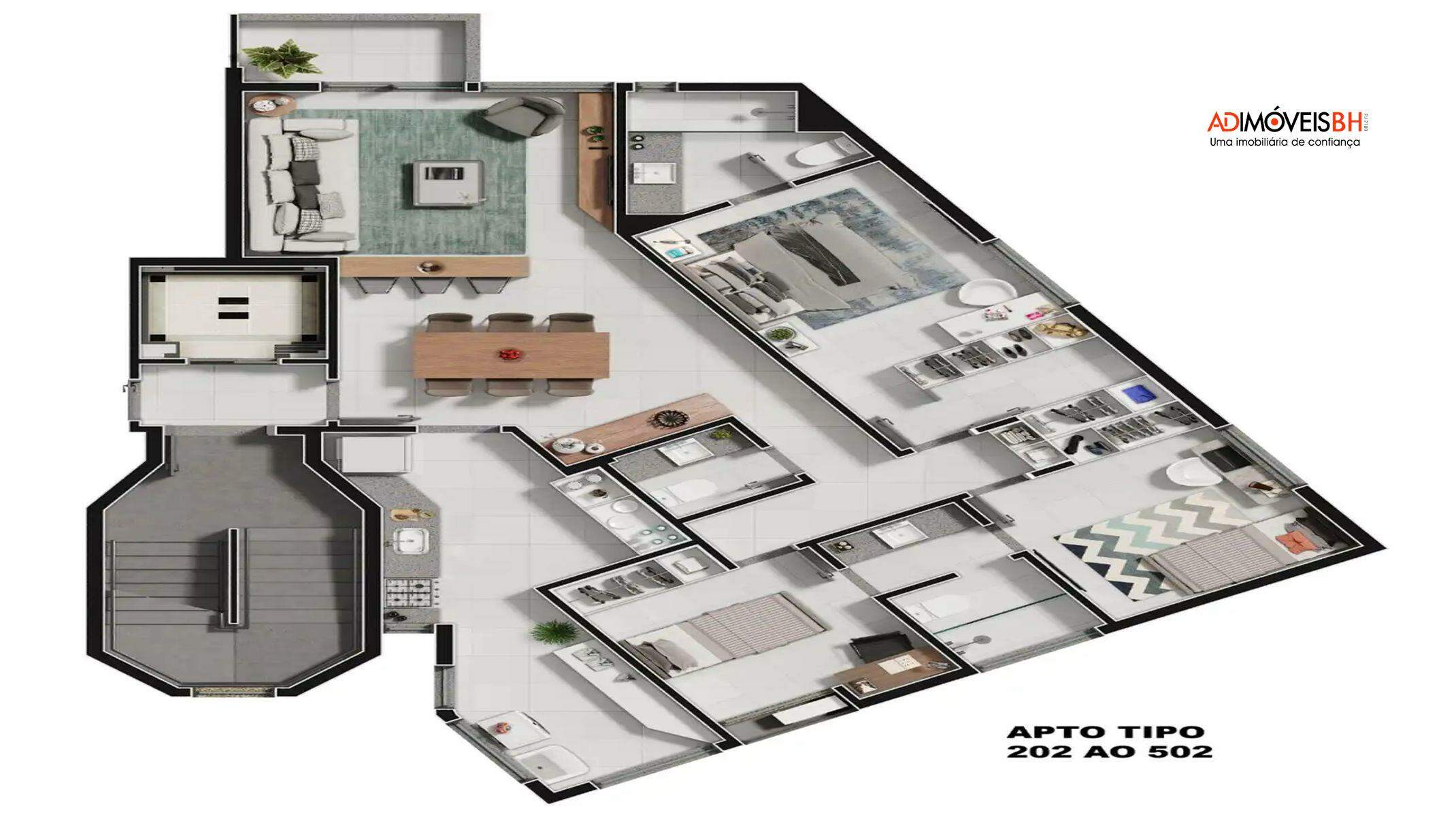 Apartamento à venda no Sion: Apartamento tipo - final 02