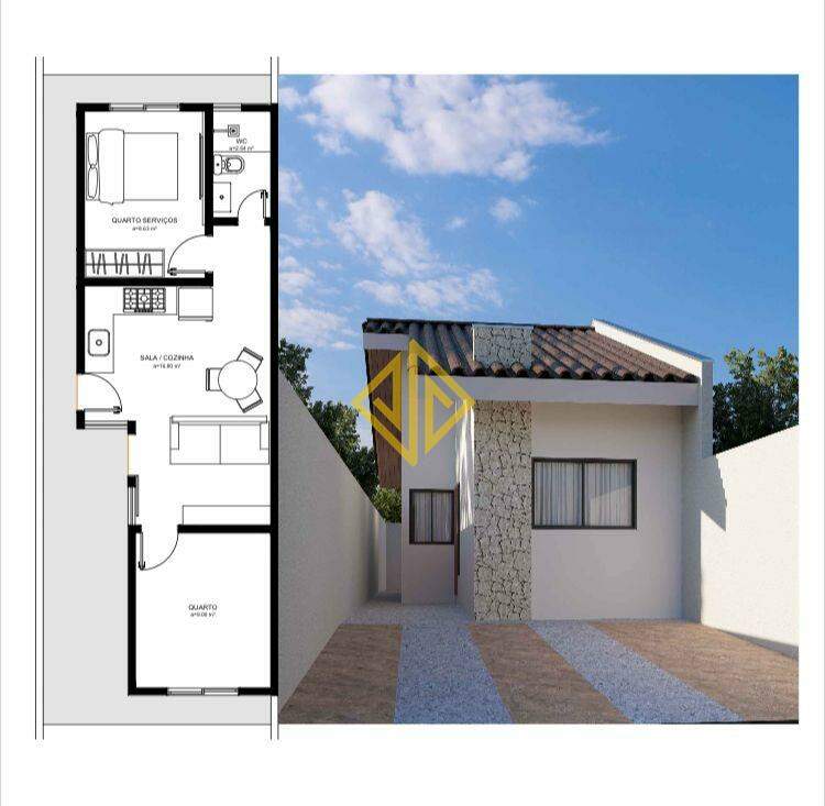 Casa à venda com 2 quartos, 45m² - Foto 2