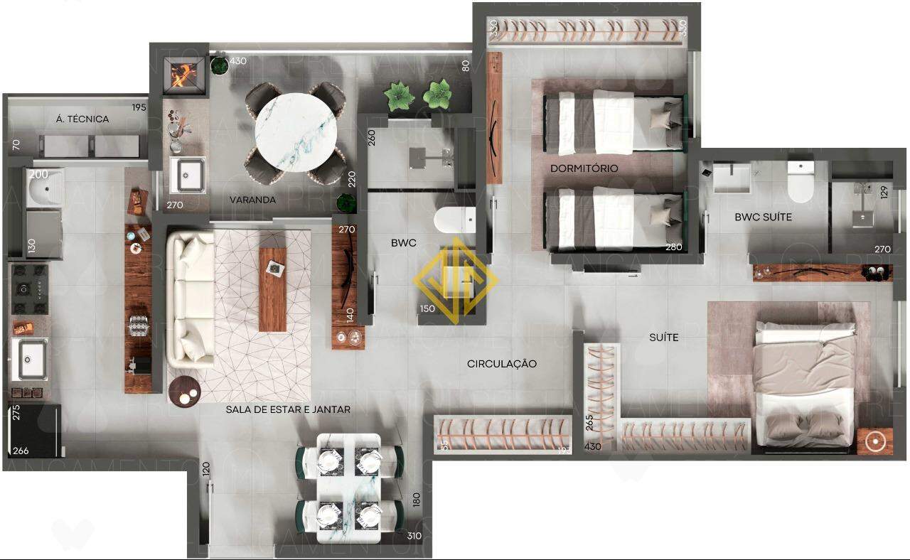 Apartamento à venda com 1 quarto, 104m² - Foto 30