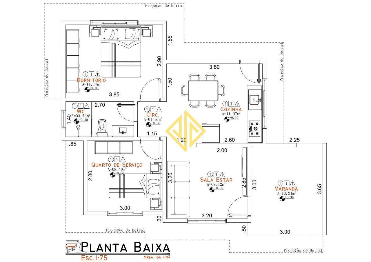 Casa à venda com 2 quartos, 64m² - Foto 2