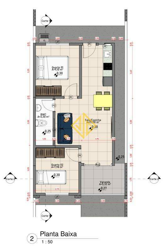 Casa à venda com 2 quartos, 52m² - Foto 2