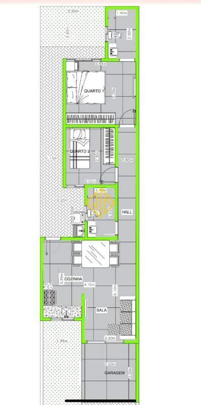 Casa à venda com 2 quartos, 70m² - Foto 2