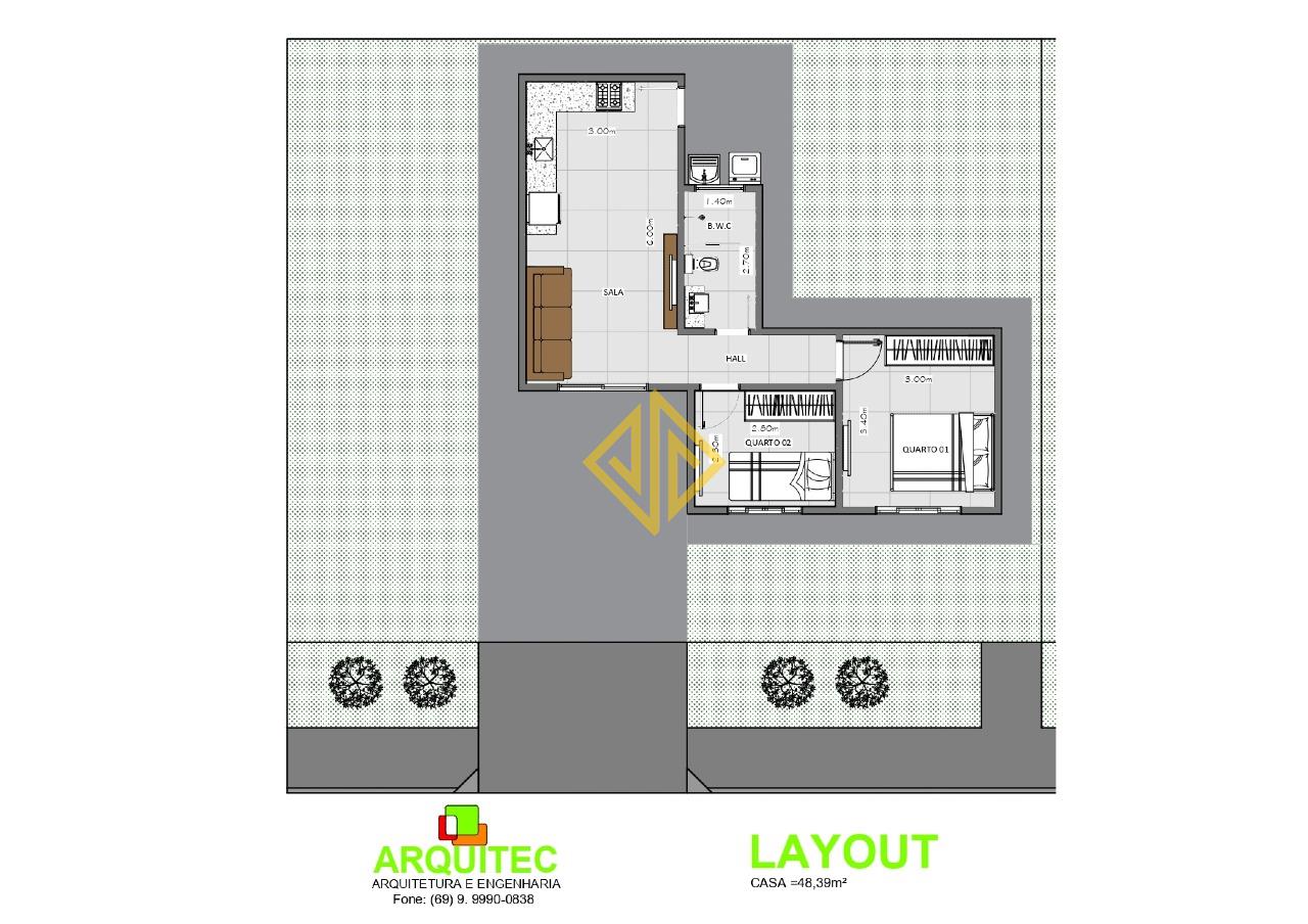 Casa, 2 quartos, 48 m² - Foto 4