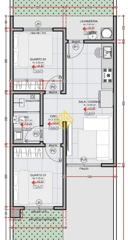 Casa, 2 quartos, 50 m² - Foto 2