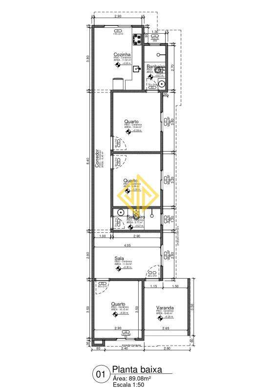 Casa, 3 quartos, 89 m² - Foto 2