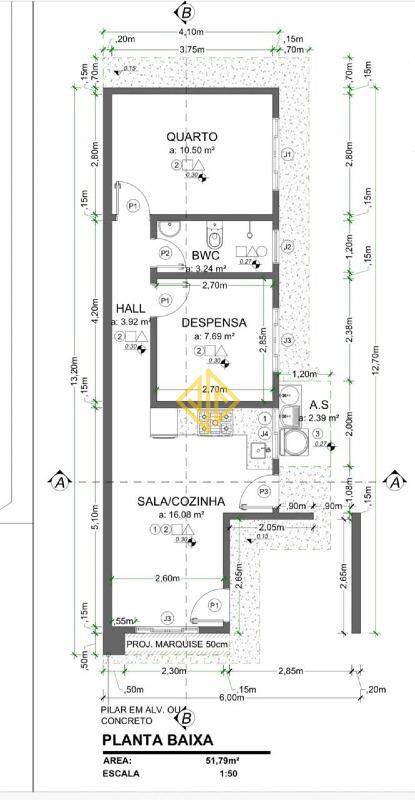 Casa, 2 quartos, 52 m² - Foto 2