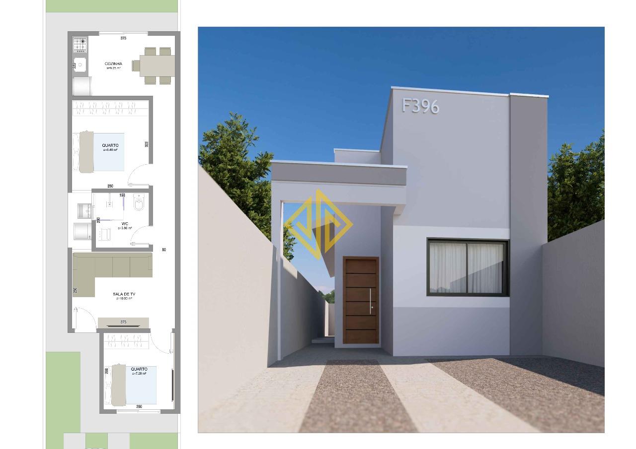 Casa, 2 quartos, 55 m² - Foto 1