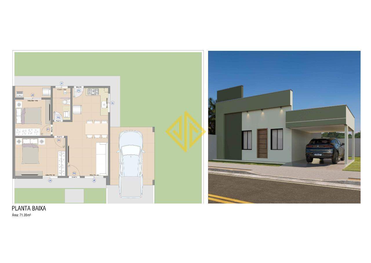 Casa, 2 quartos, 71 m² - Foto 2