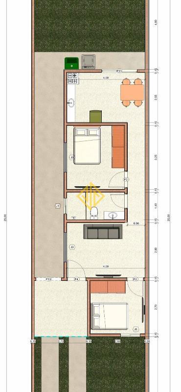 Casa, 2 quartos, 51 m² - Foto 2