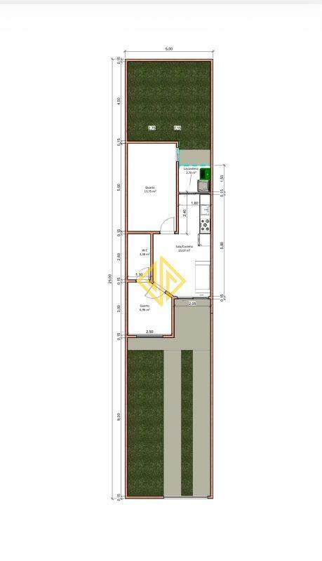 Casa, 2 quartos, 48 m² - Foto 2
