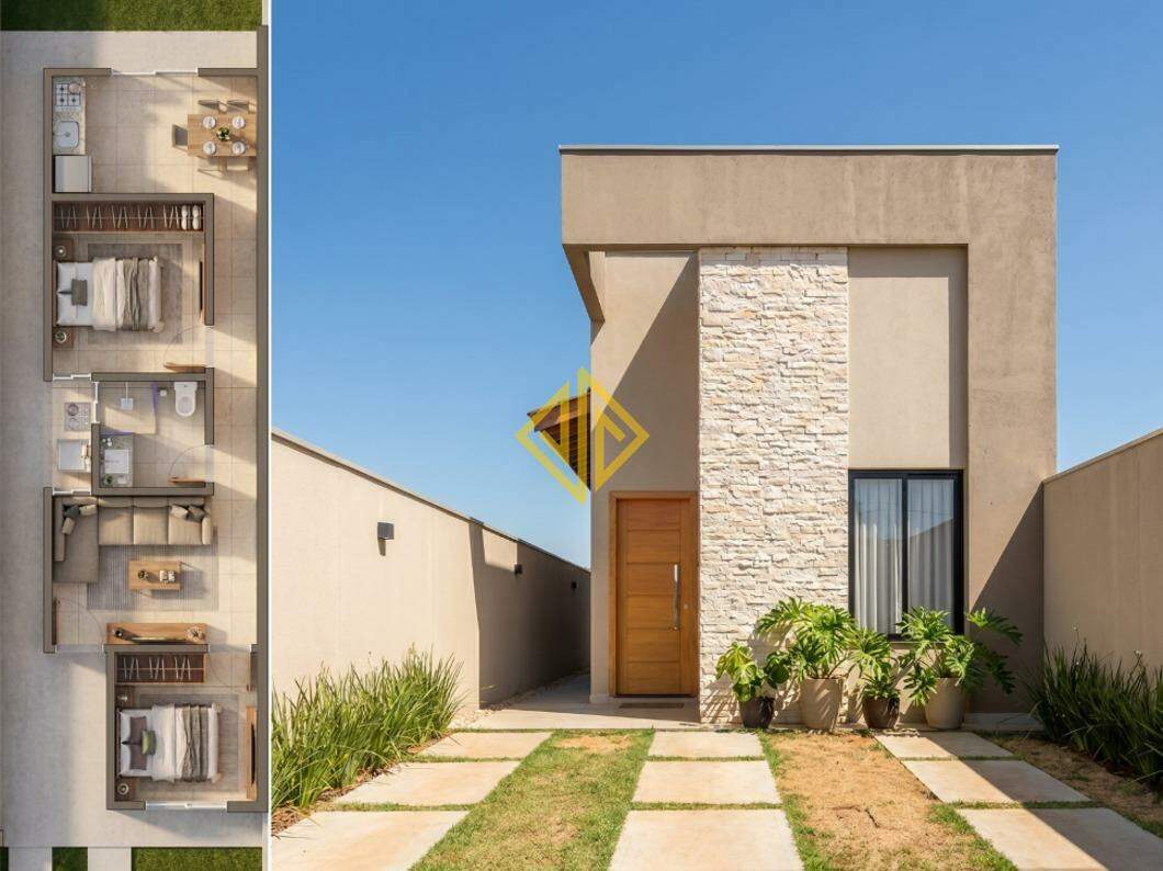 Casa, 2 quartos, 58 m² - Foto 1
