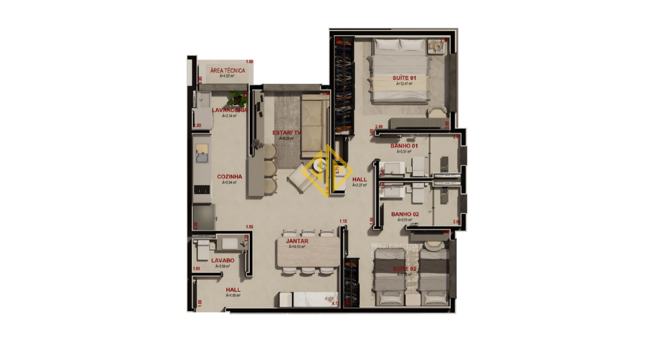 Apartamento, 2 quartos, 72 m² - Foto 16
