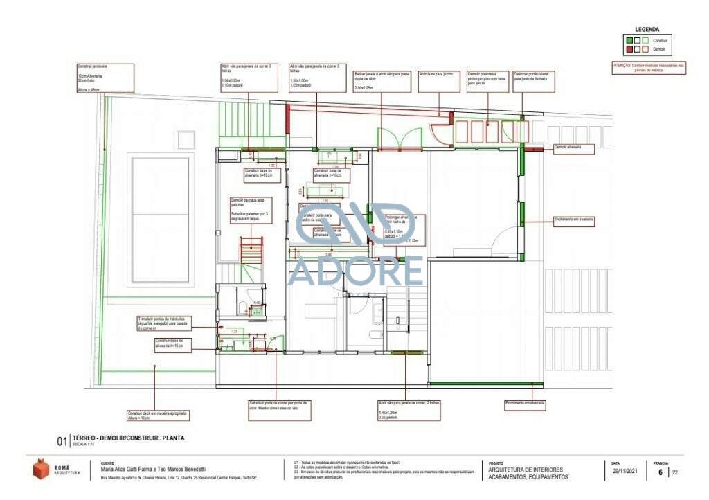 Casa de Condomínio à venda no Condomínio Residencial Central Parque: 