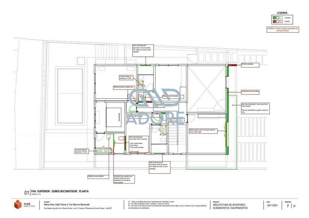 Casa de Condomínio à venda no Condomínio Residencial Central Parque: 