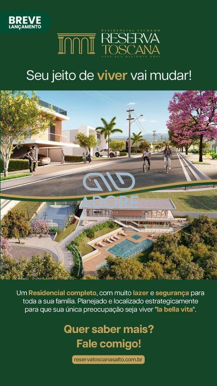 Terreno à venda no Condomínio Reserva Toscana: 