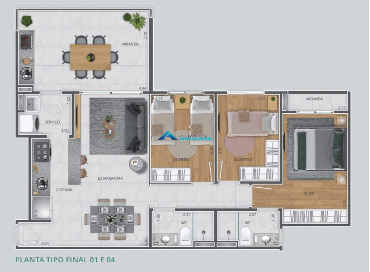 Apartamento à venda com 3 quartos, 90m² - Foto 15