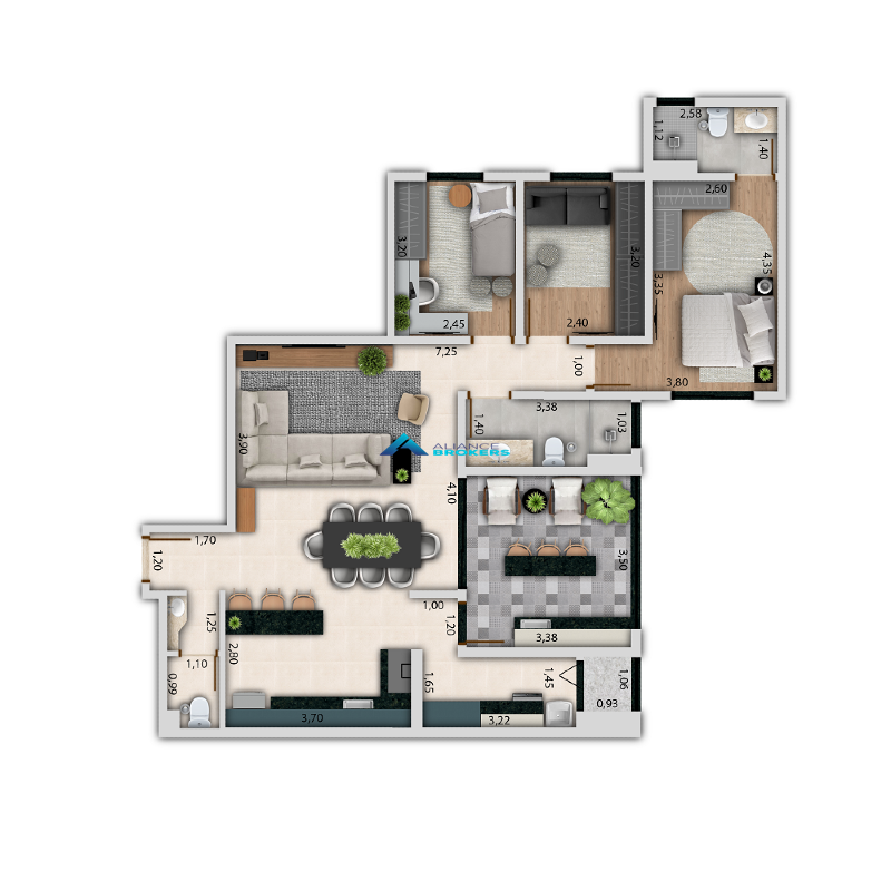 Apartamento, 3 quartos, 110 m² - Foto 2