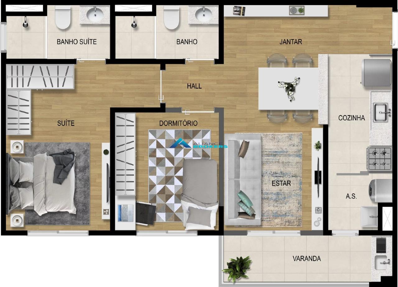 Apartamento, 2 quartos, 68 m² - Foto 3