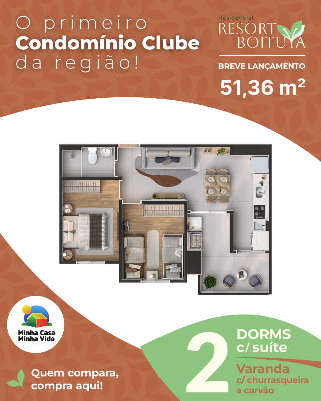 Apartamento à venda no Residencial de Lorenzi: 