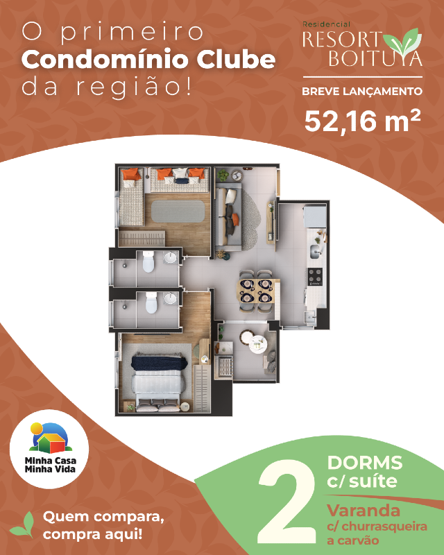 Apartamento à venda no Residencial de Lorenzi: 