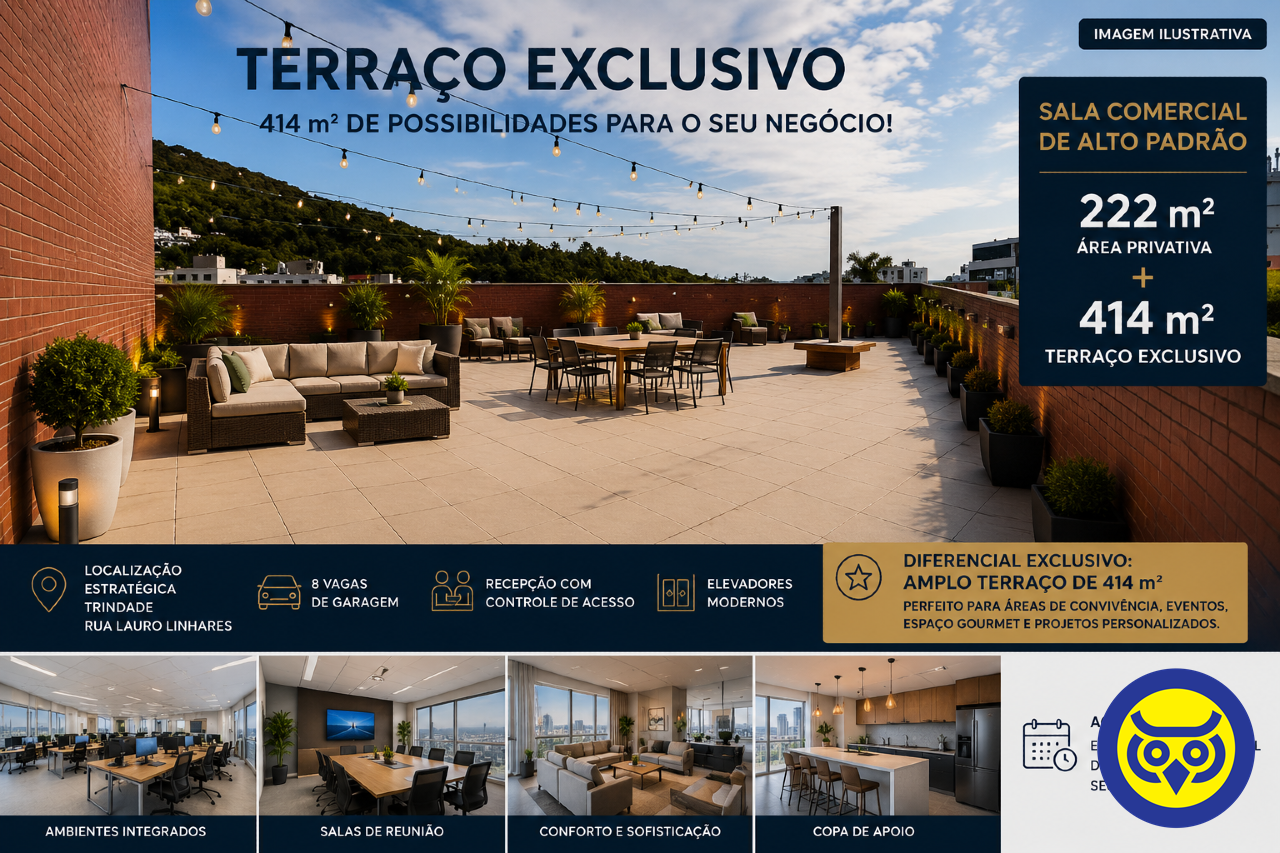 Sala para aluguel no Trindade: 