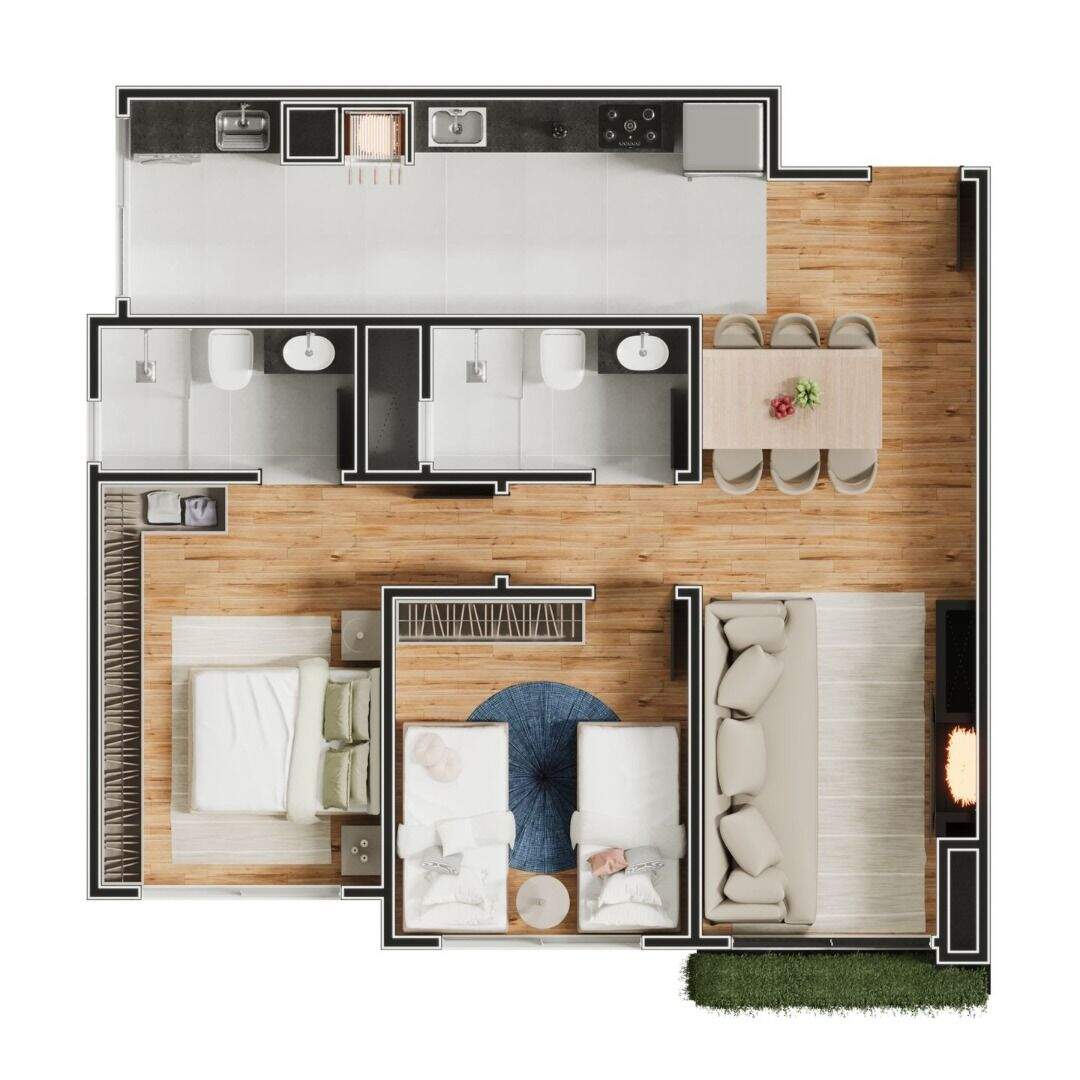 Apartamento à venda no Várzea Grande: 