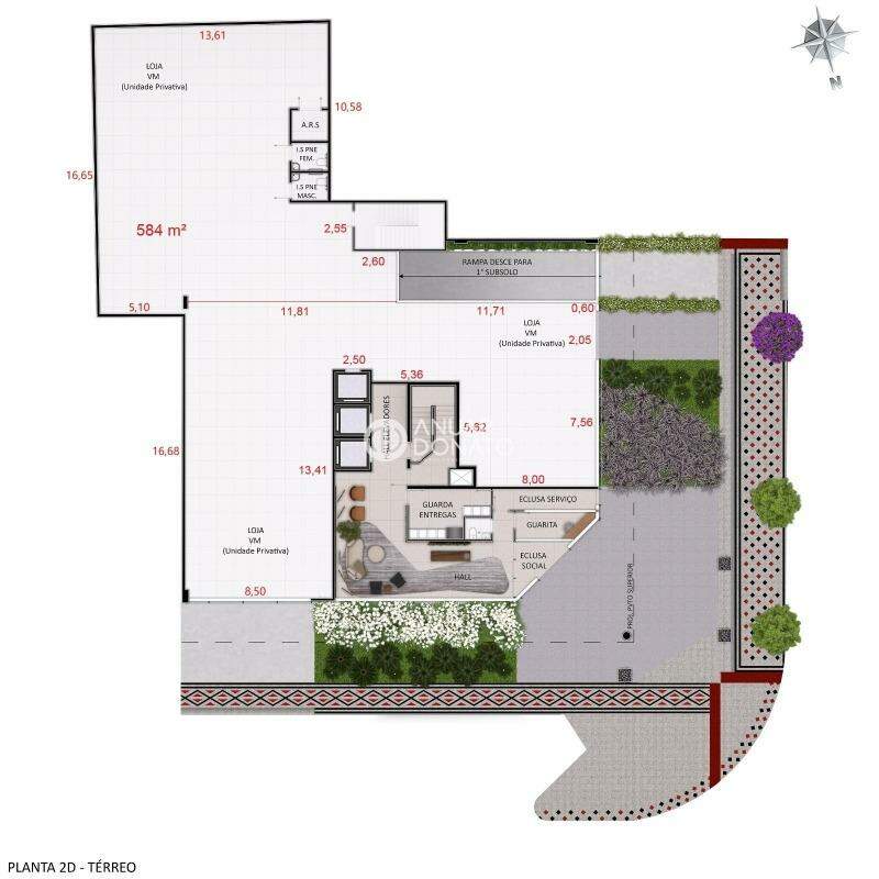 Lourdes - Loja à venda na Anuar Donato : Anuar Donato- Loja de 540m²em térreo de prédio residencial - venda 