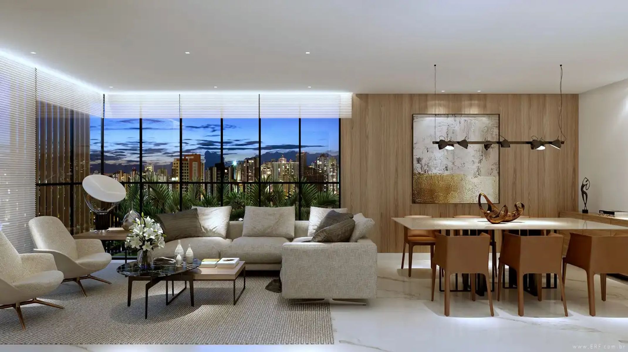 Apartamento à venda no Lourdes: Estar e jantar