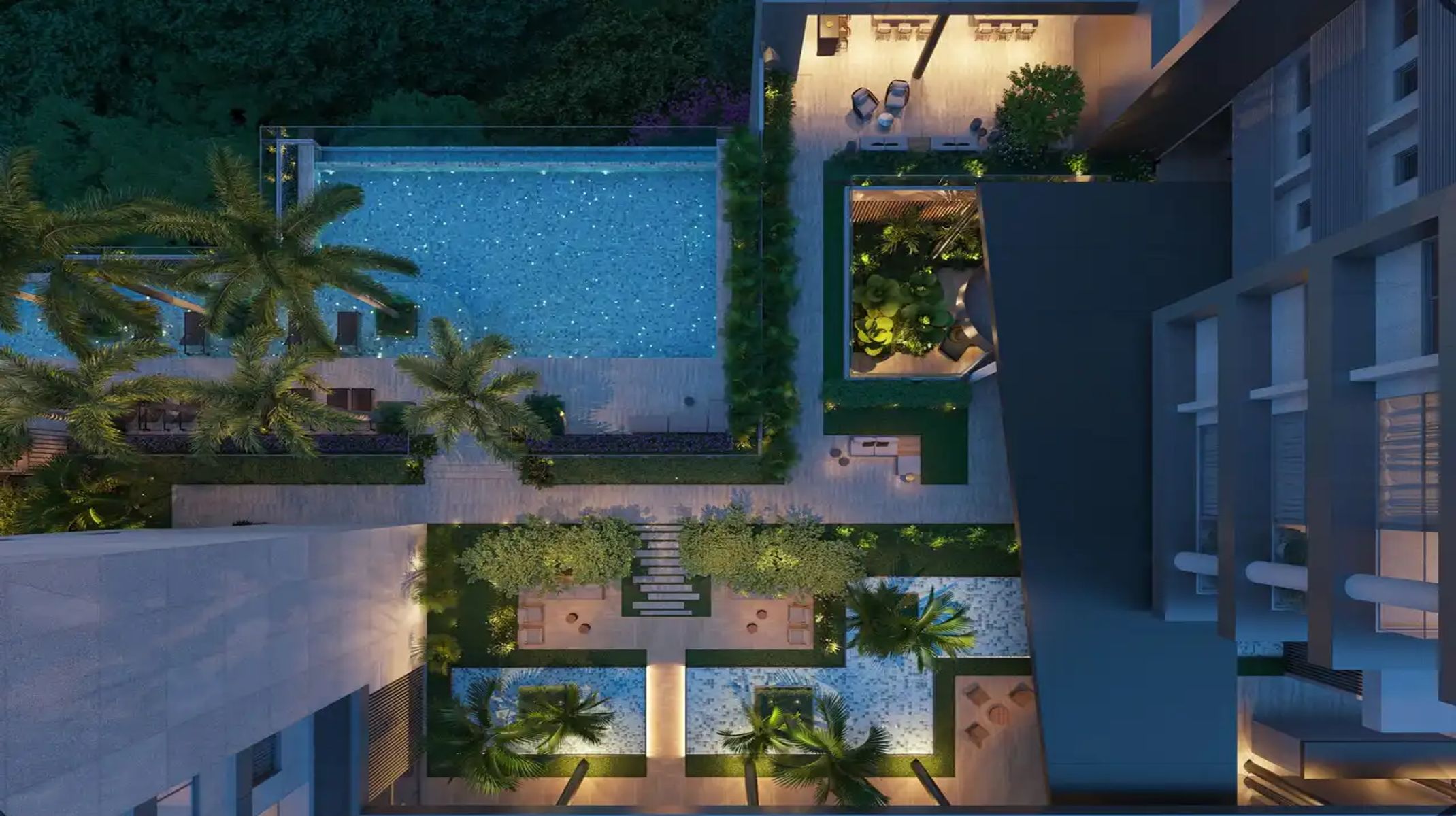 Apartamento à venda no Jardim Das Mangabeiras: Vista de cima área comum