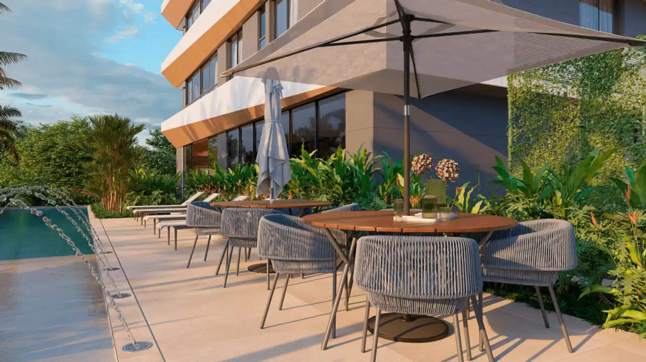 Apartamento à venda no Santo Agostinho: Piscina com deck