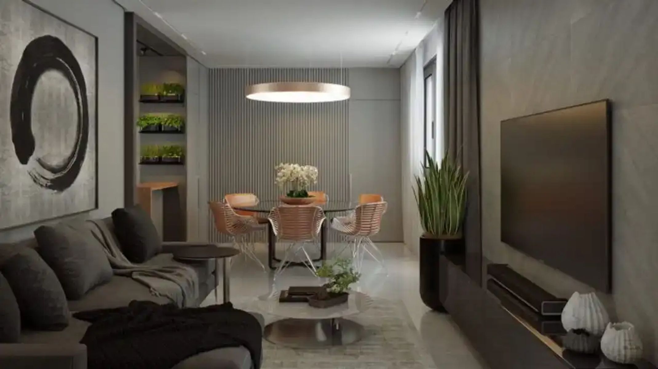 Apartamento à venda no Serra: Sala de estar