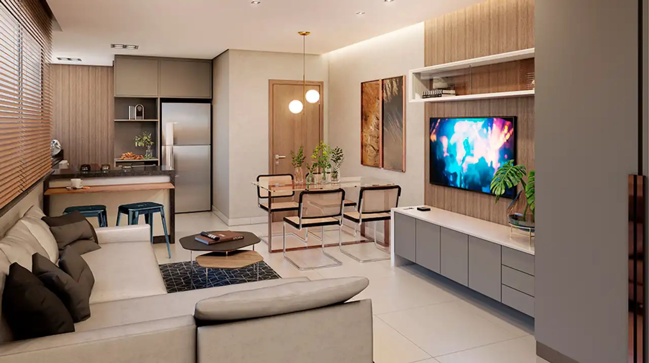 Apartamento à venda no Lourdes: Sala de estar - apartamento tipo