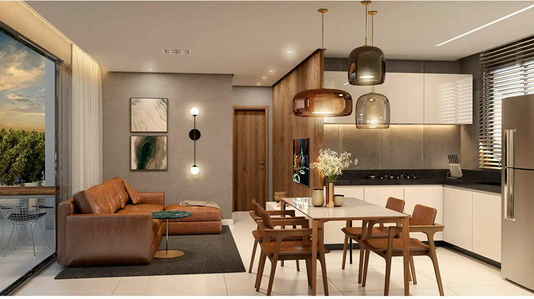 Apartamento à venda no Lourdes: Sala de estar - terrace