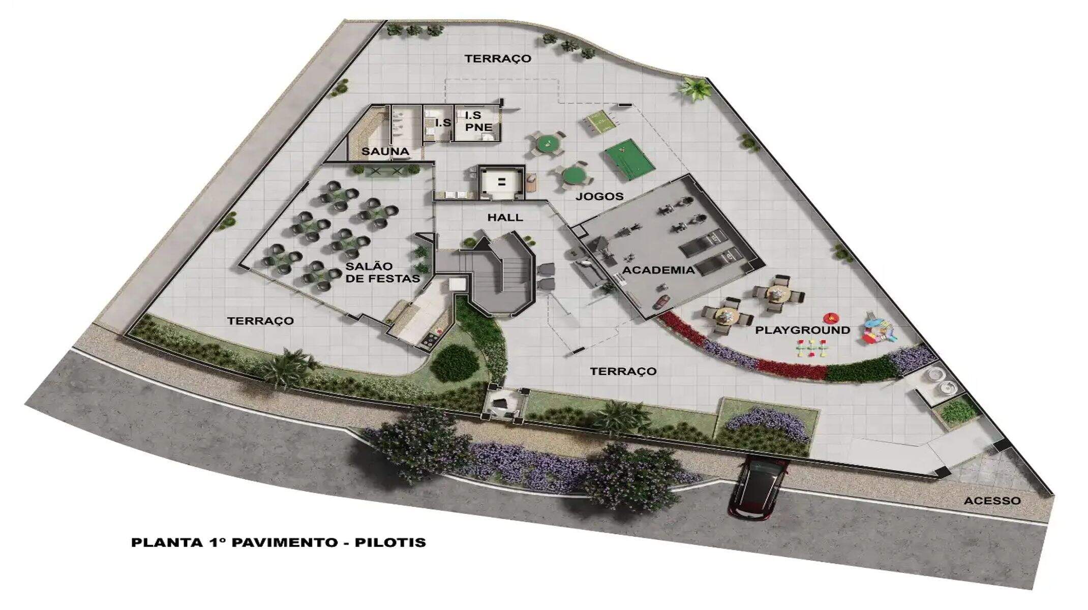 Apartamento à venda no Sion: Pilotis