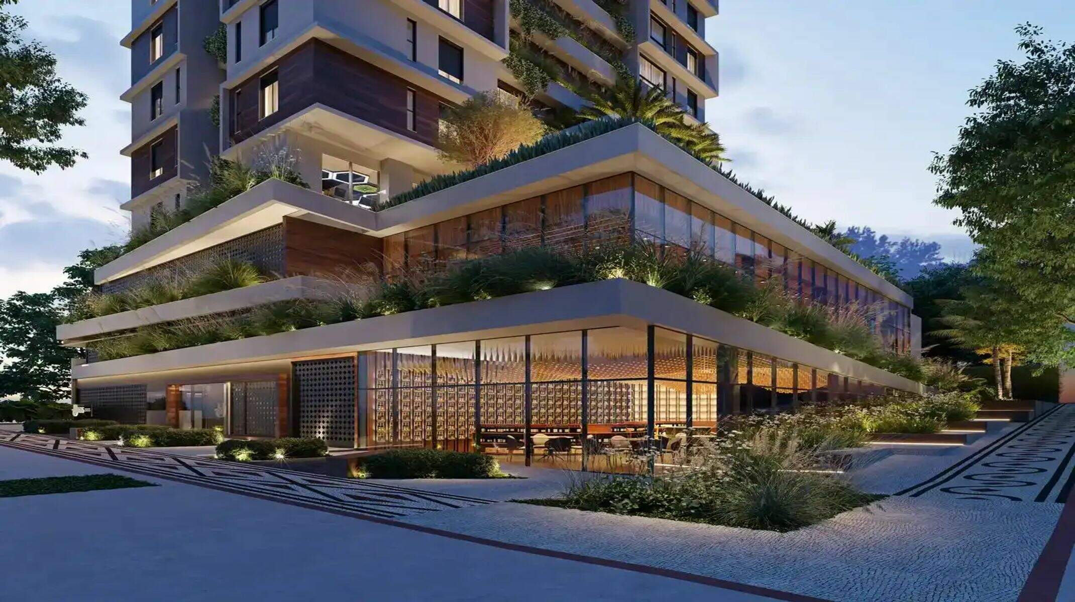 Apartamento à venda no Funcionários: Perspectiva da fachada