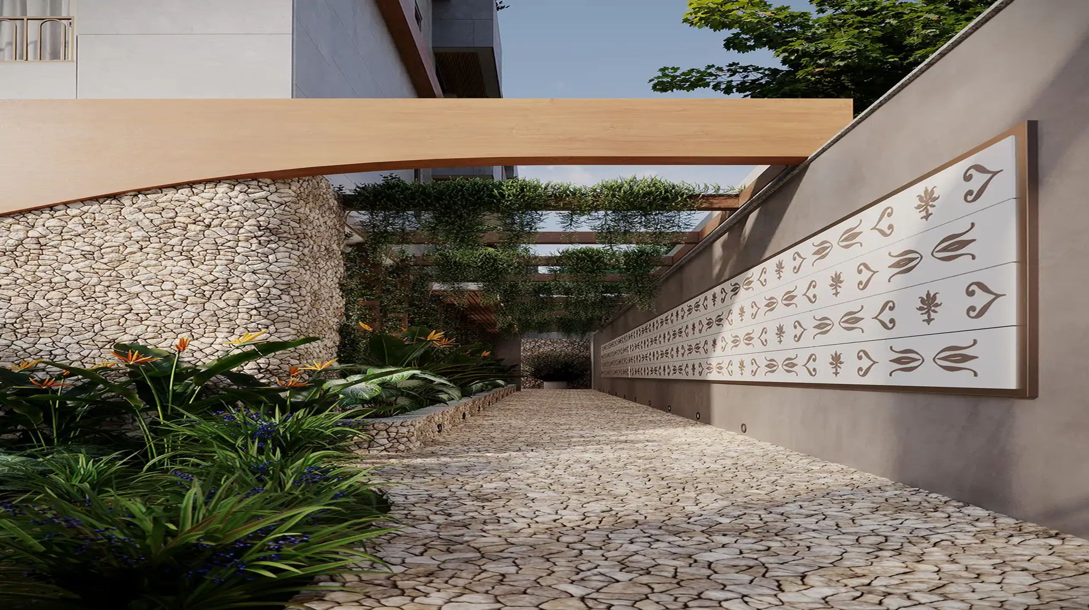 Apartamento à venda no Carmo: Acesso social com paisagismo