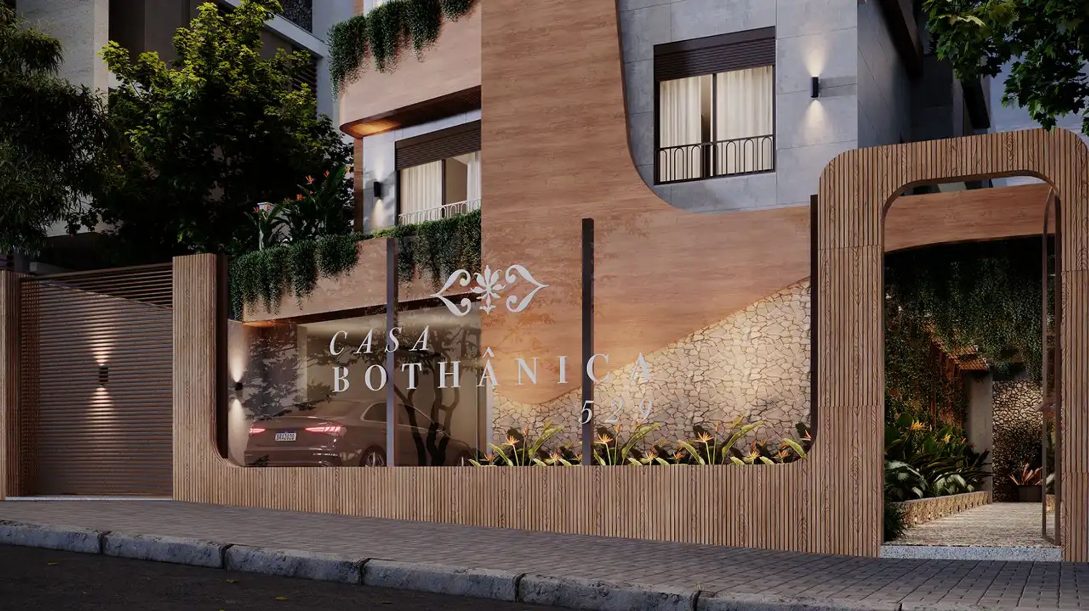 Apartamento à venda no Carmo: Fachada noturna 