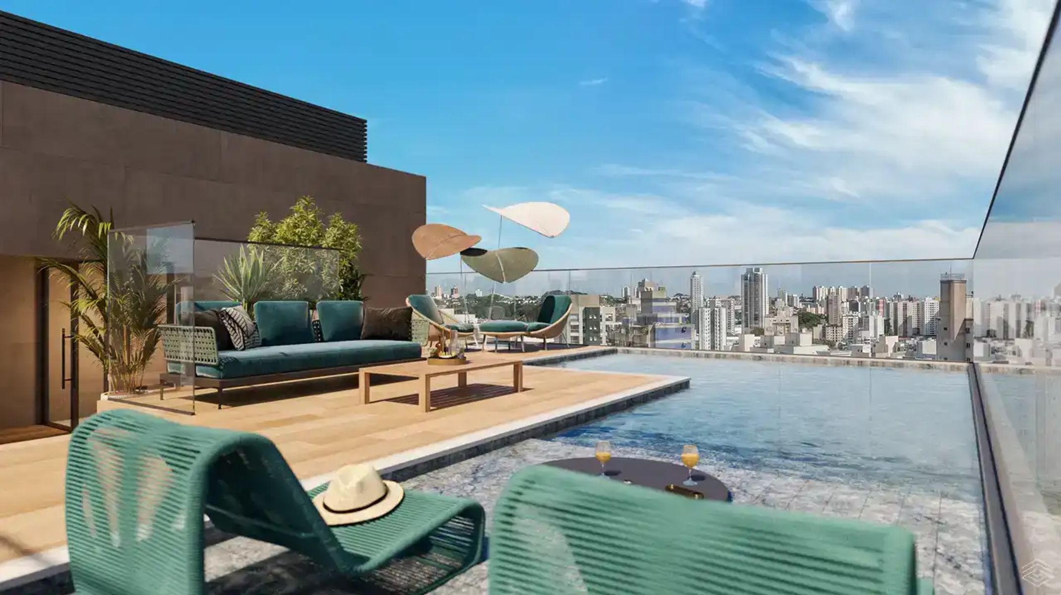 Apartamento à venda no Gutierrez: Piscina no rooftop