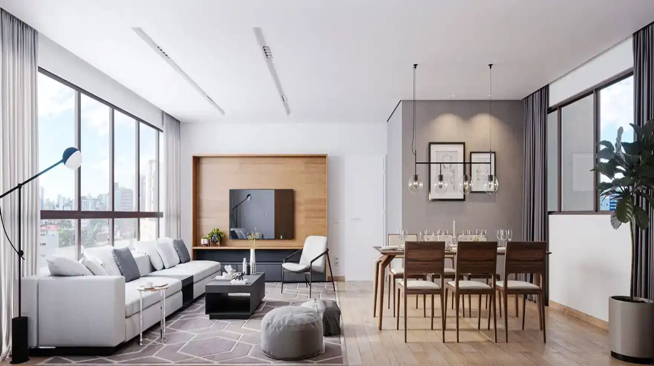 Apartamento à venda no São Bento: Sala de estar e jantar