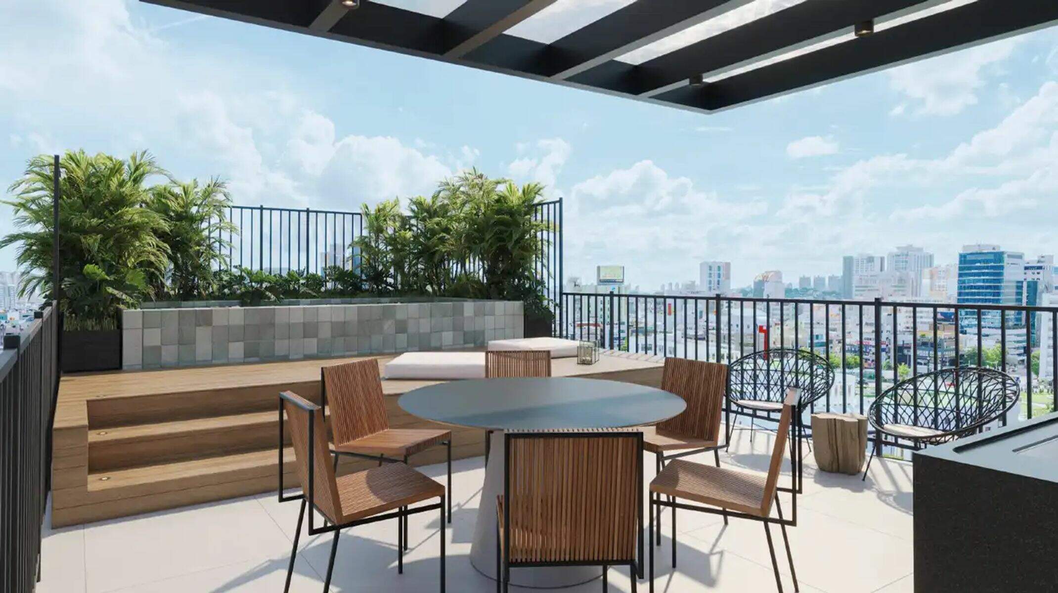 Apartamento à venda no Gutierrez: Espaço gourmet do rooftop