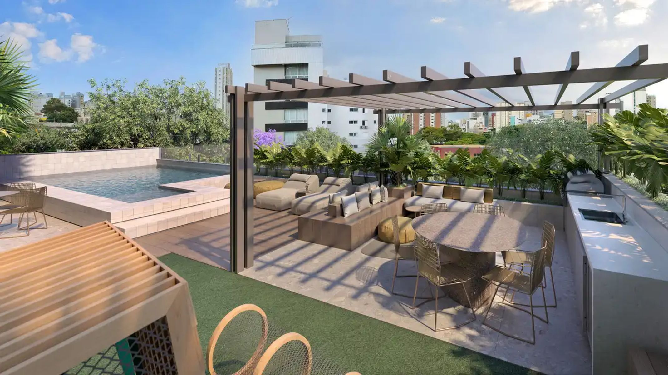 Apartamento à venda no Sion: Piscina e espaço gourmet