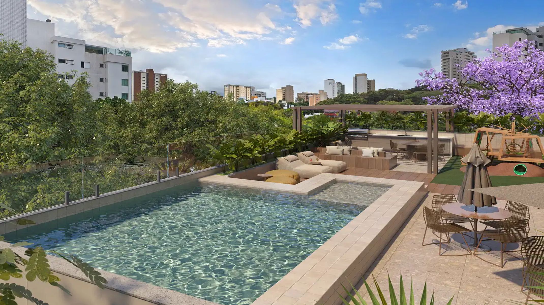 Apartamento à venda no Sion: Piscina e espaço gourmet