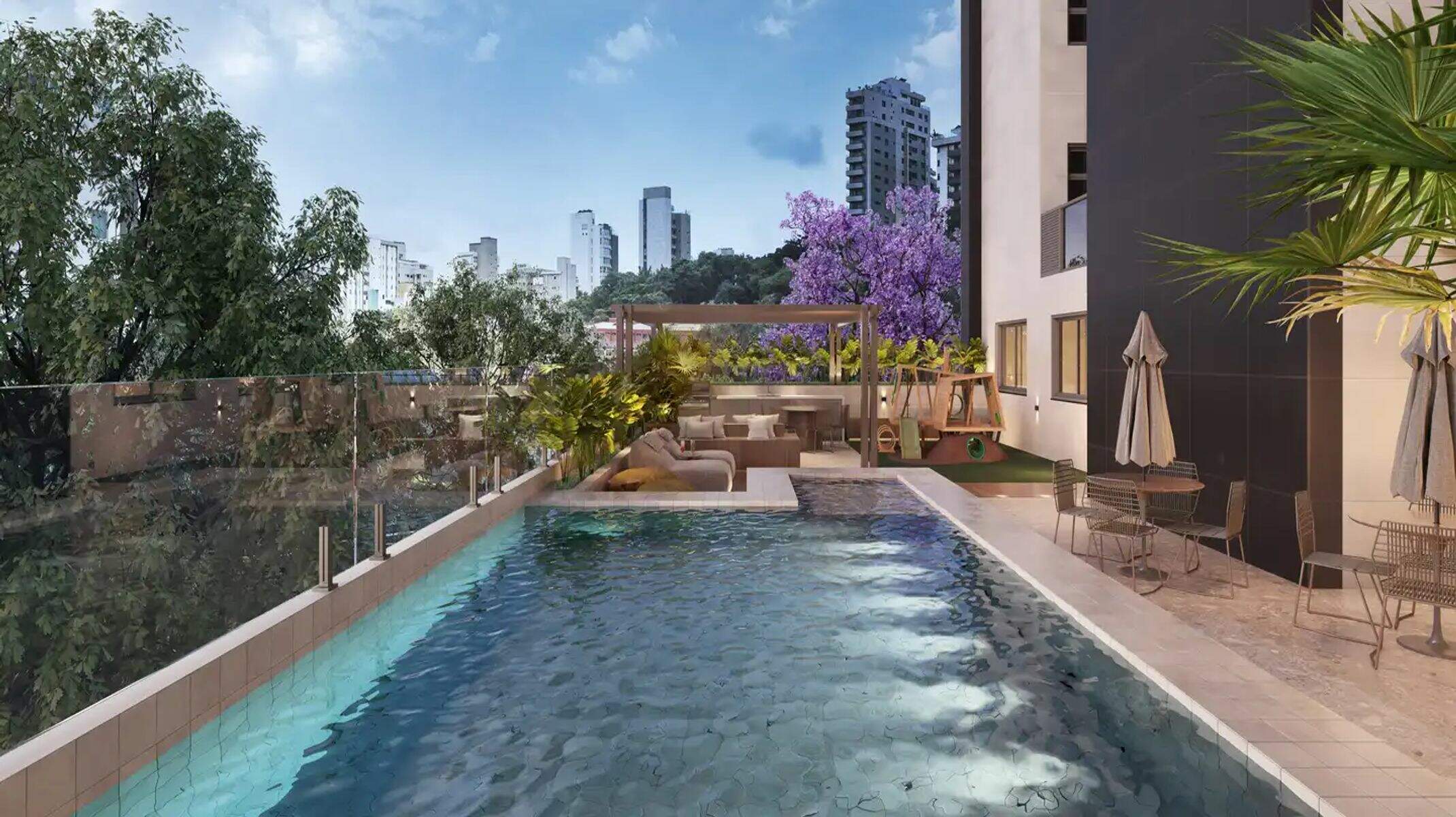 Apartamento à venda no Sion: Piscina e espaço gourmet