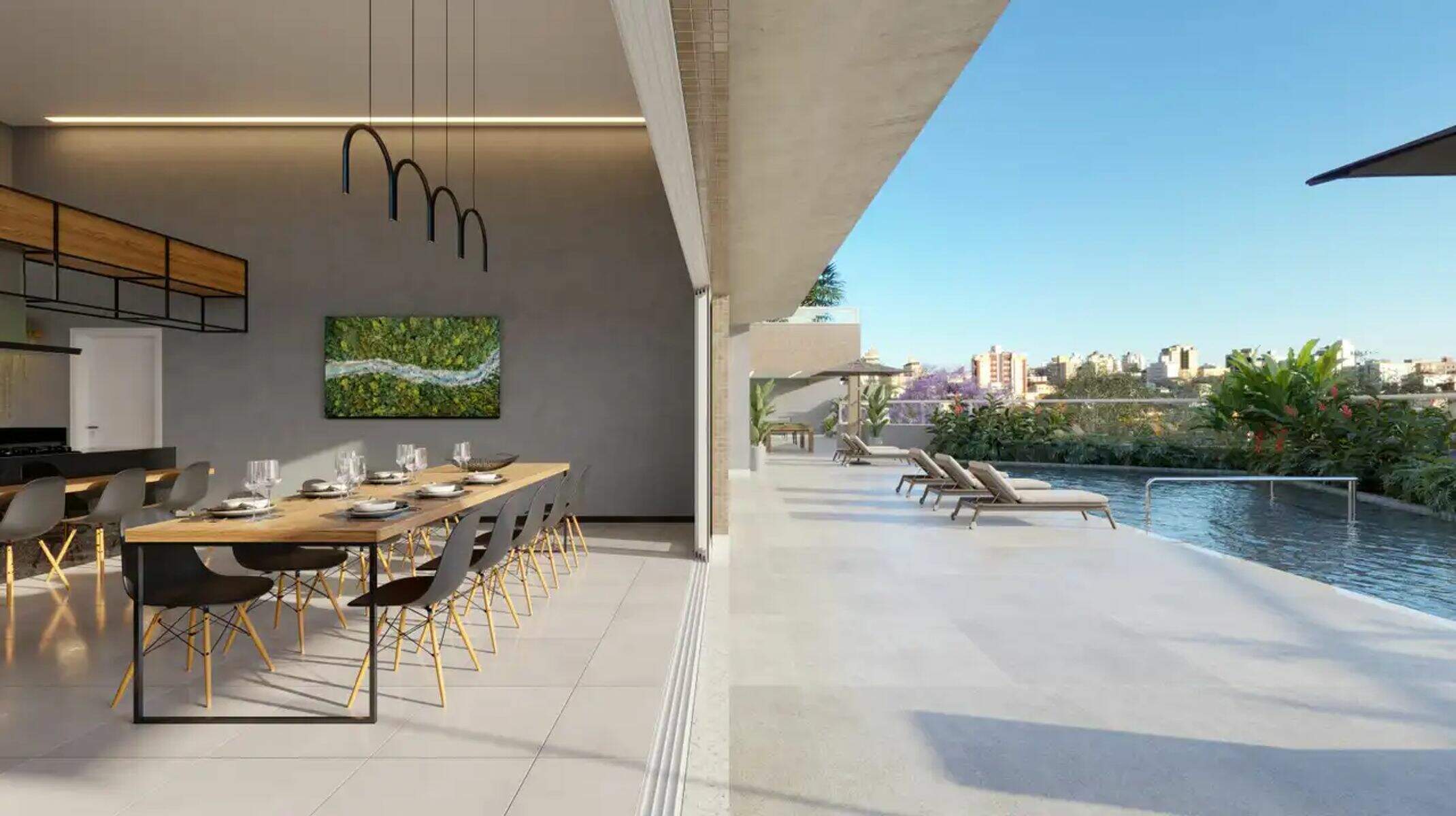 Apartamento à venda no Nova Suíssa: Piscina com deck e espaço gourmet