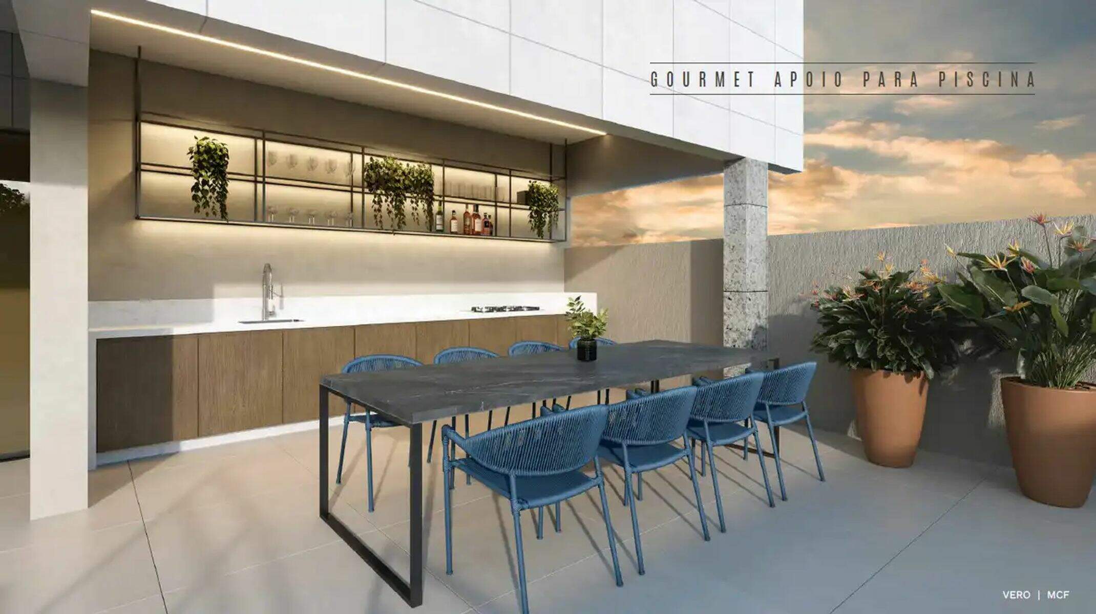 Apartamento à venda no Santo Antônio: Espaço gourmet na piscina