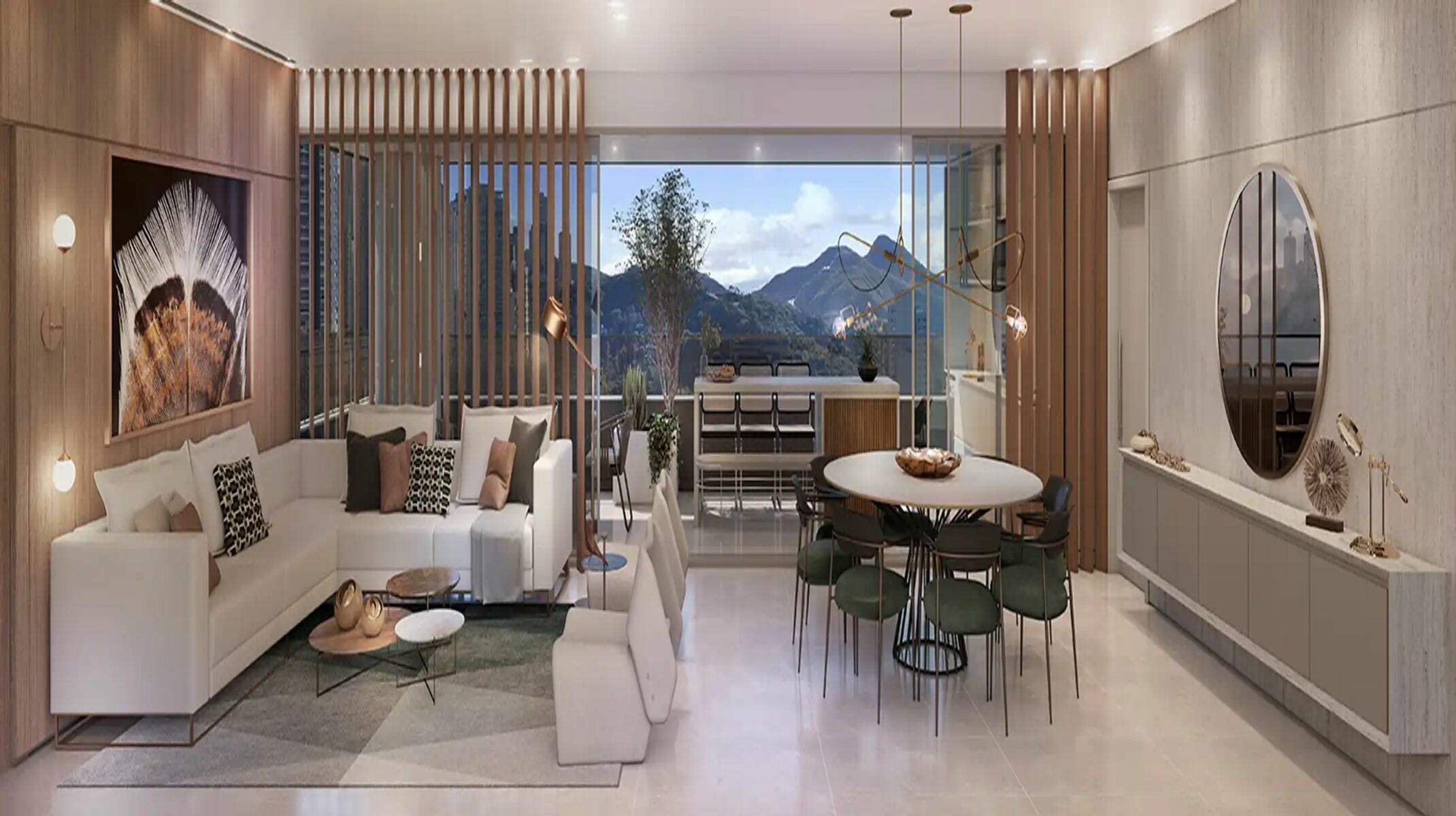 Apartamento à venda no VALE DO SERENO: Sala de estar e varanda