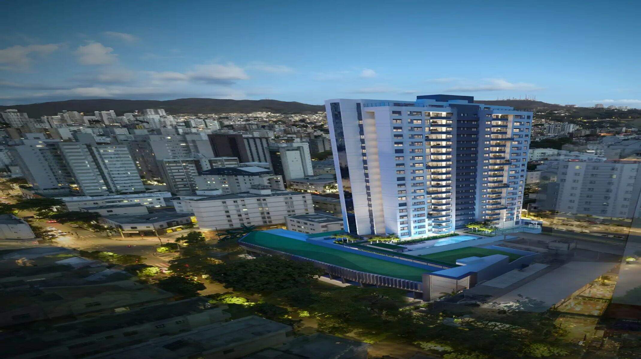 Apartamento à venda no Luxemburgo: Fachada à noite